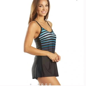 Maxine of‎ Hollywood tonal gradient one piece swimsuit NWT Sz 8 (180)